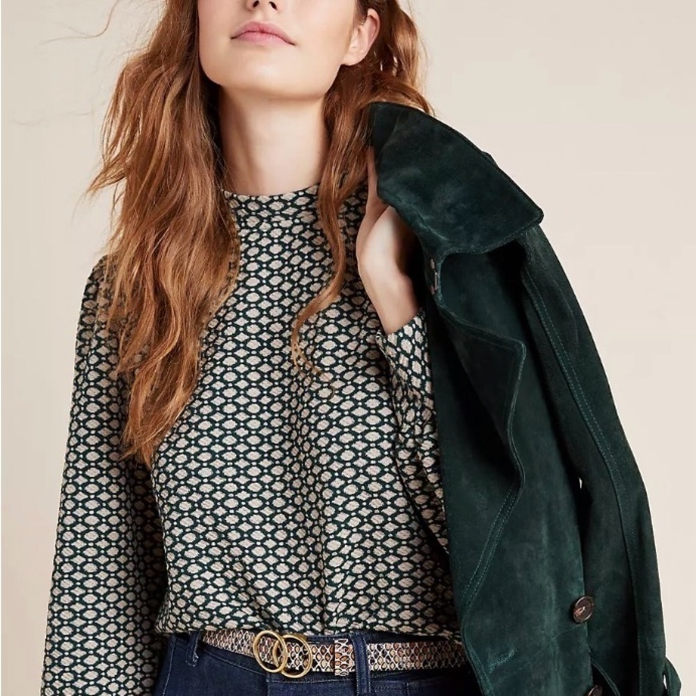 Anthropologie Maeve Shannon Balloon-Sleeved Top Size Small
